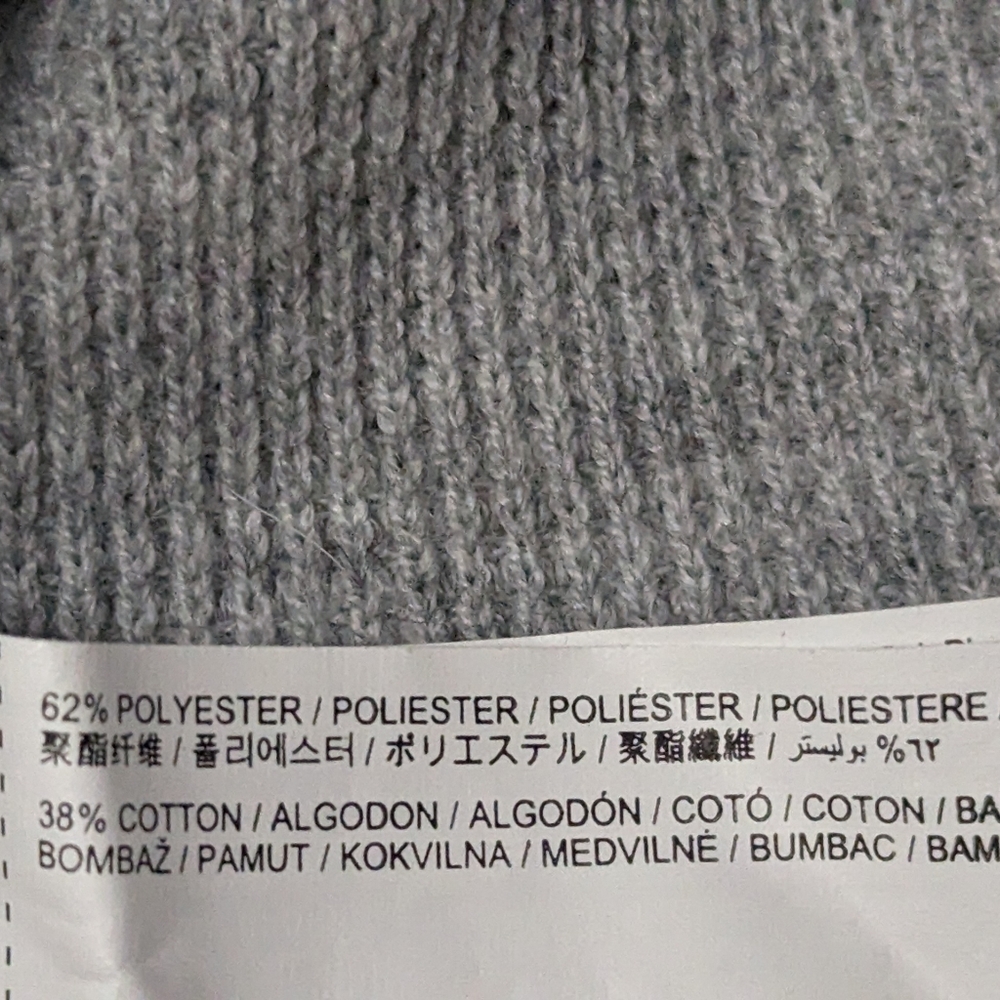 Mango Structured Cotton Solid Gray Crewneck Sweat… - image 7